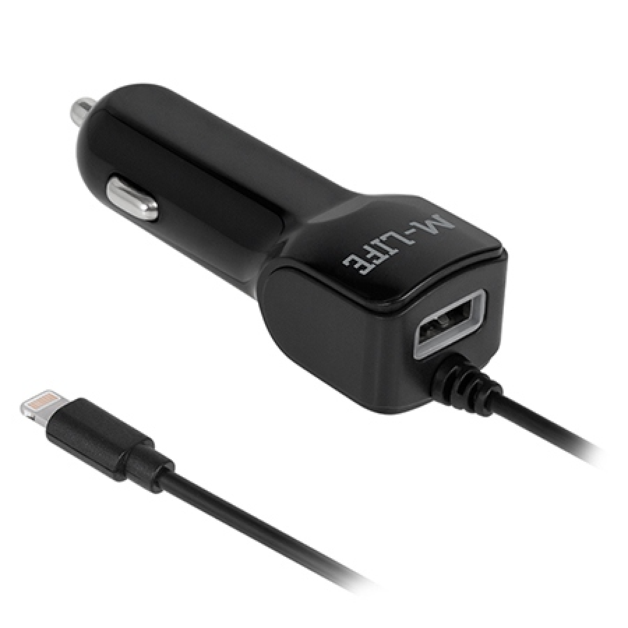 Incarcator Auto Lightning + USB 2100ma.