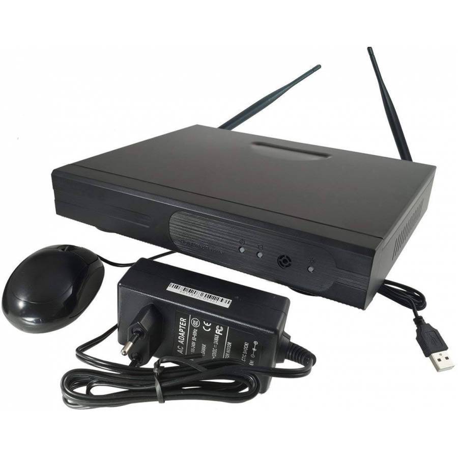 Kit Supraveghere Video HD KlaussTech, CCTV Wireless, cu 4 camere