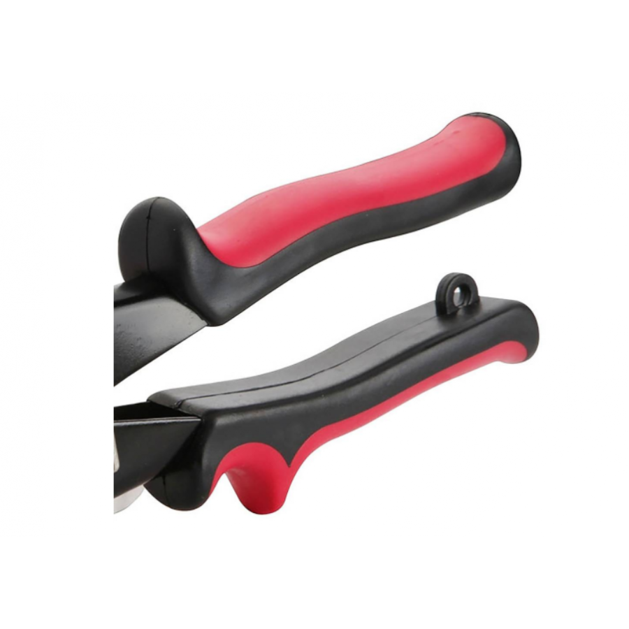 Foarfeca pentru Tabla, KlaussTech, Cap Forjat, Piedica de Blocare, Negru/Rosu