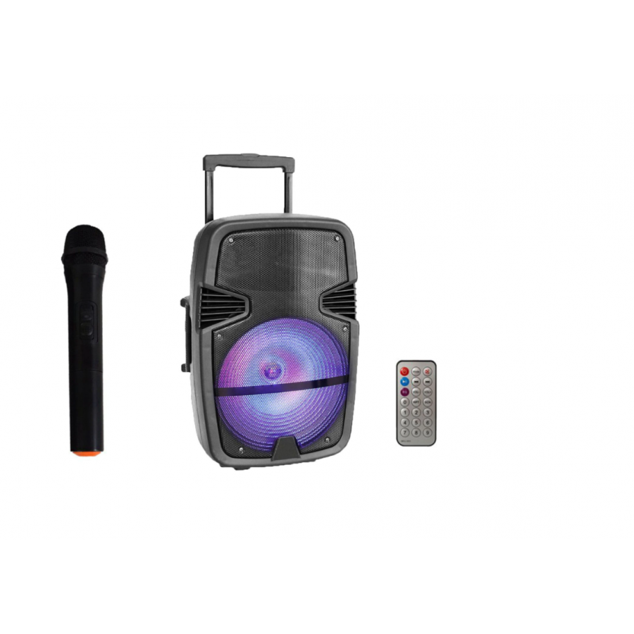 Boxa Portabila, Putere 120W, Troler, Sunet Clar si Profund, Accesorii Incluse, Negru