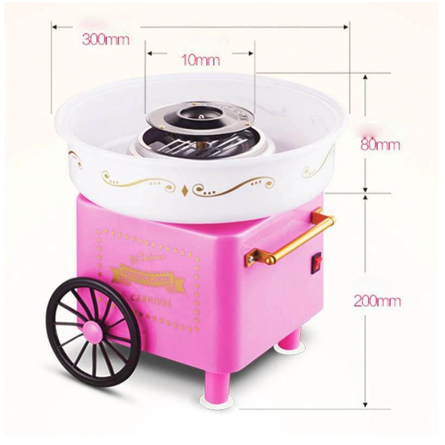 Masina de Facut Vata de Zahar KlaussTech, Putere 450W, Picioare Antialunecare, Stabilitate Ridicata, Protecite Supraincalzire, Roz