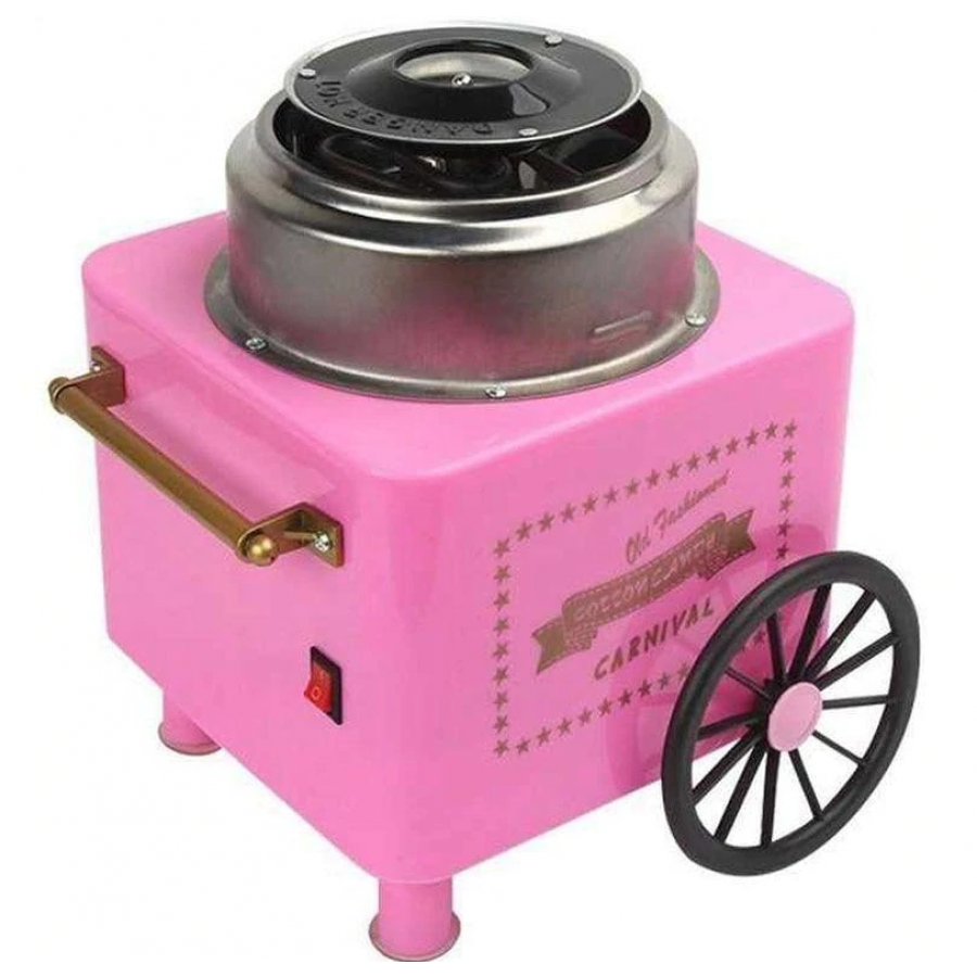 Masina de Facut Vata de Zahar KlaussTech, Putere 450W, Picioare Antialunecare, Stabilitate Ridicata, Protecite Supraincalzire, Roz