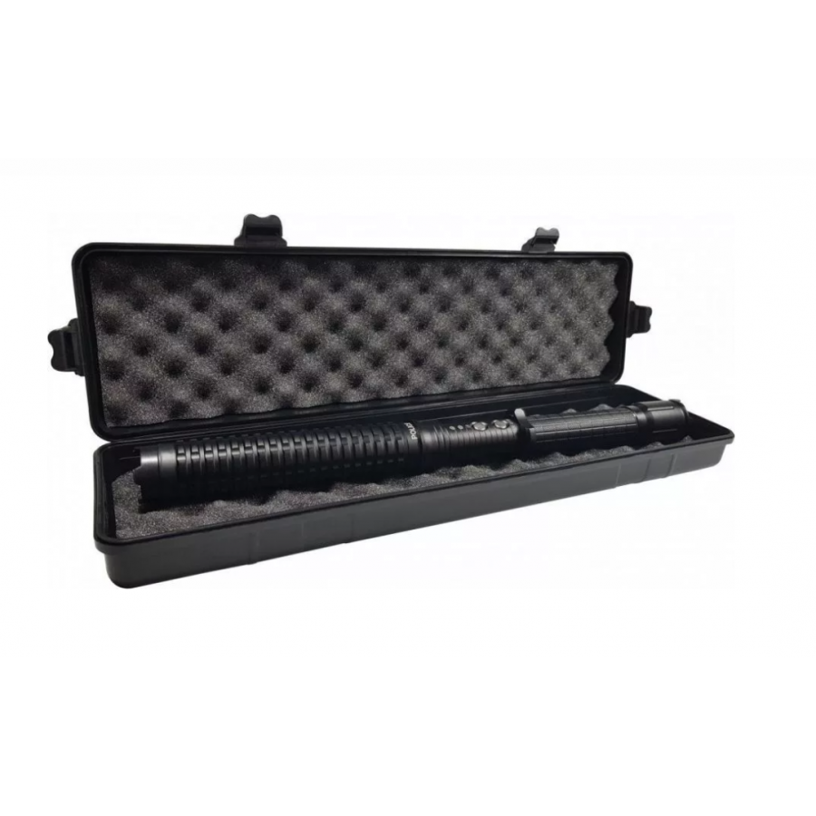 Baston cu Electrosoc Klausstech Extensibil, 2 Acumulatori, 7800 mAH, 3,7 V, Negru