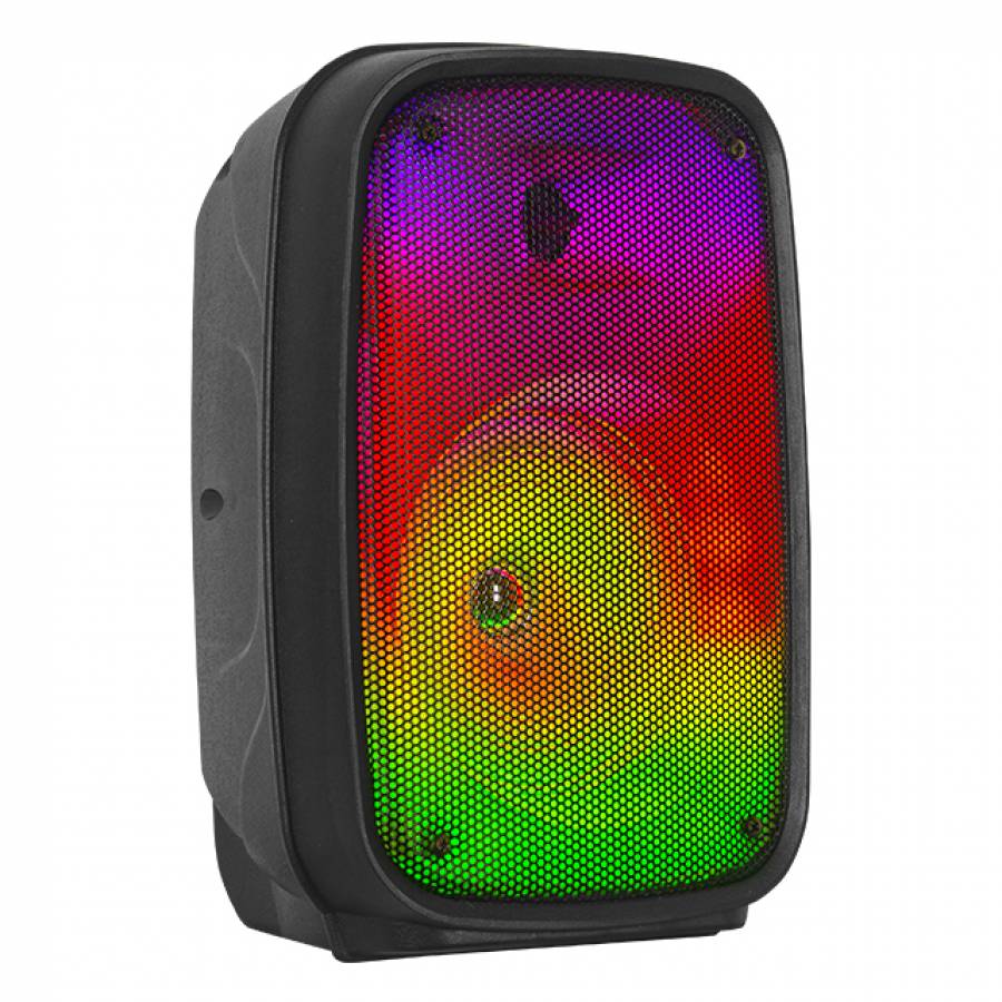 Boxa Portabila, KlaussTech, Putere 8W, Lumini Disco, Greutate Redusa, Negru