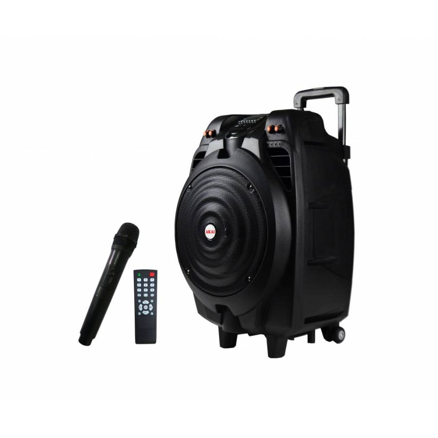 Boxa Portabila, Putere 50W, Telecomanda, Microfon, Intrare Microfon si Chitara, Negru