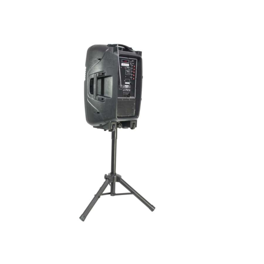 Boxa Profesionala Activa Party, 800w, 15 Inch/38 Cm, Iluminata Led Cu Bluetooth, Usb, Sd, Radio Fm + Stativ + Microfon Cu Fir Si Telecomanda