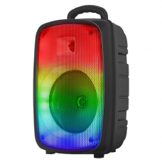 Boxa Portabila, KlaussTech, Putere 200W, Lumini Disco, Greutate Redusa, Negru