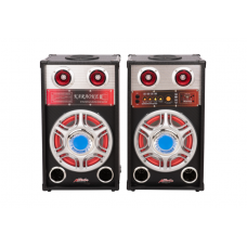 Set 2 Boxe 1 Activ + 1 Pasiv, 613d, 2 X 80 W, Bluetooth, Usb, Tf Card, Nivel Volum, 2 Intrari Microfon , Negru