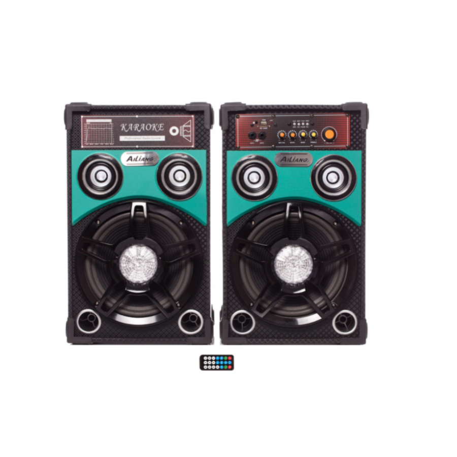 Set Boxe Active Ailiang, 160w Rms, Karaoke, Usb, Bluetooth, Card Sd, Radio Fm, Joc Lumini, Telecomanda