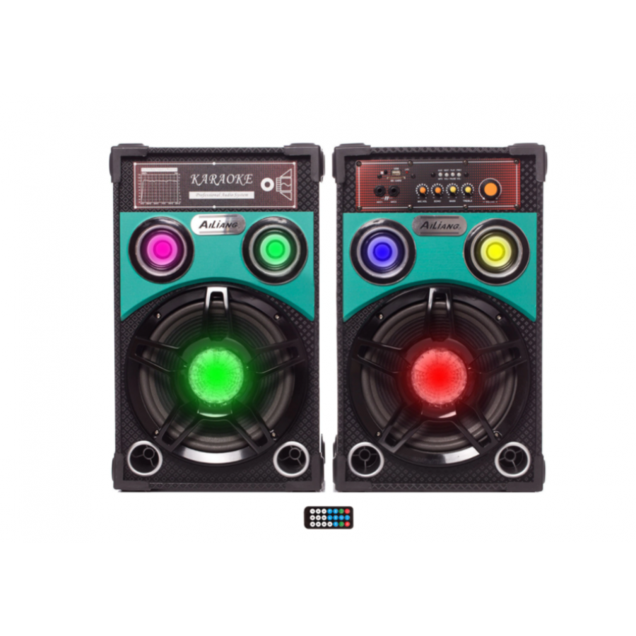 Set Boxe Active Ailiang, 160w Rms, Karaoke, Usb, Bluetooth, Card Sd, Radio Fm, Joc Lumini, Telecomanda