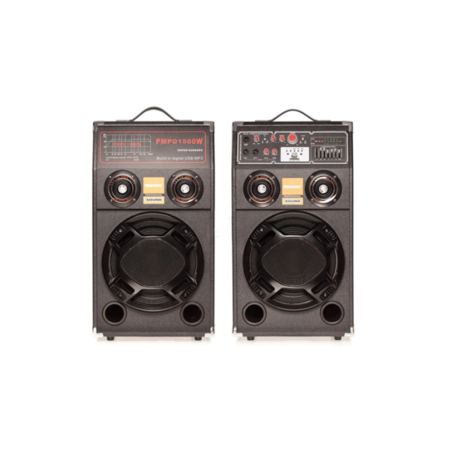 Boxe Cu Statie Active Profesionale Dp-2304l Bluetooth / Usb / Sd Card + Set 2 Microfoane Wireless  Cadou