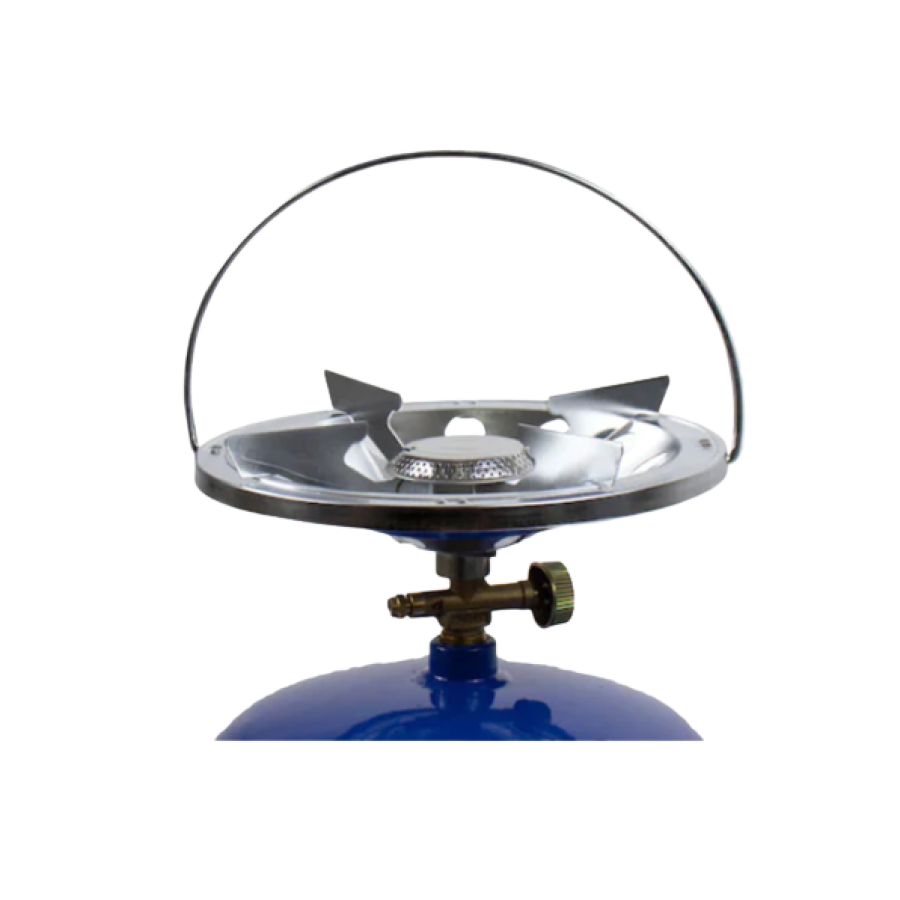 Butelie pentru Camping, KlaussTech, Capacitate Gaz 5L, Reincarcabila, Arzator Inclus, Albastru