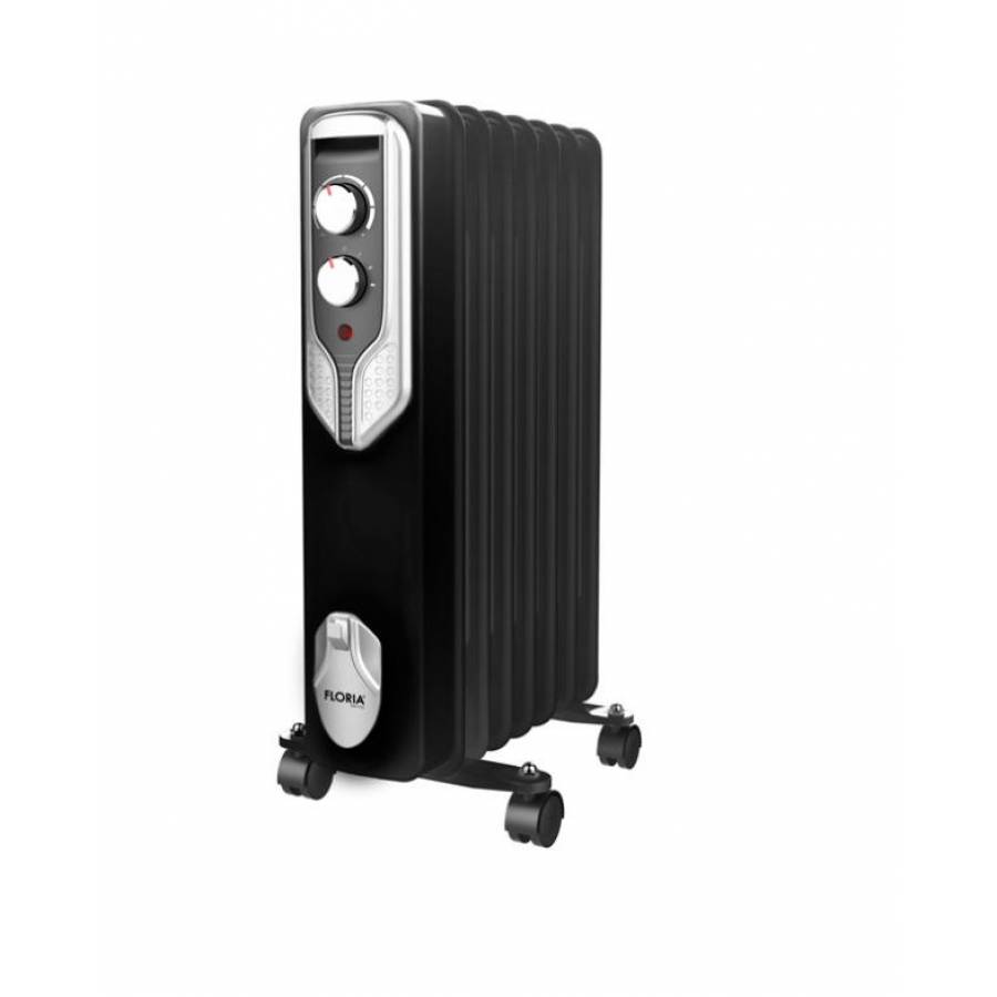 Calorifer Electric, Putere 1500W, Format din 7 Elementi, 3 Trepte de Putere, Panou de Coamanda Mecanic, Negru