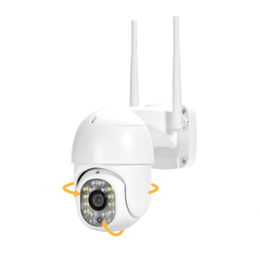 Camera KlaussTech de Supraveghere, KlaussTech, Camera IP, Inregistrare FULL HD, Stocare pe Card, Alb