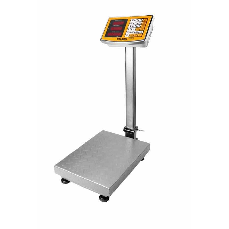 Cantar cu Platofrma, Capacitate 100 Kg, Afisaj LCD, Platan Metalic, Gri