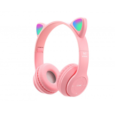 Casti Audio Wireless KlaussTech, Pliabile, Compacte, Diverse Functii, BT, Roz