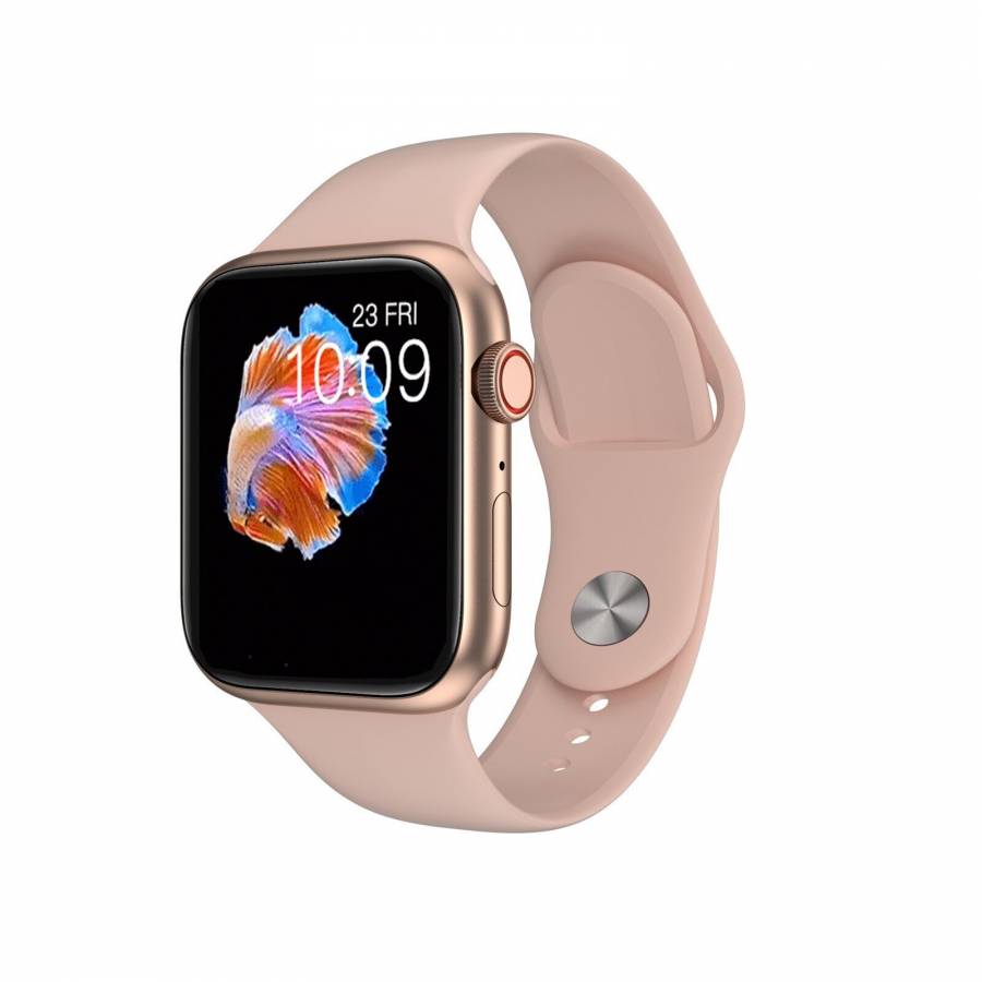 Smartwatch, Monitorizeaza Functiile Cardiace, Conectare la Telefon, Aplicatie Destinata Ceasului, Multiple Functii, Roz