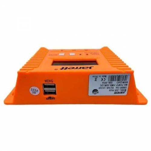 Controler pentru Panou Solar, 20A, Afisaj, Buton ON/OFF, Portocaliu