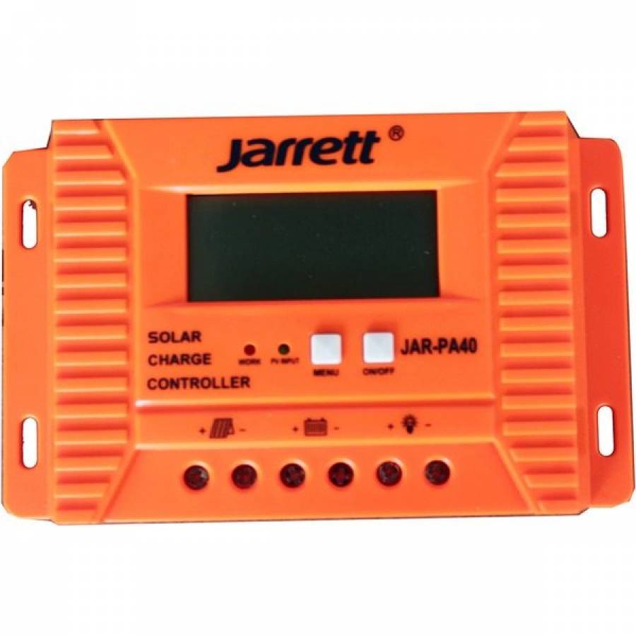 Controler pentru Panou Solar, 20A, Afisaj, Buton ON/OFF, Portocaliu