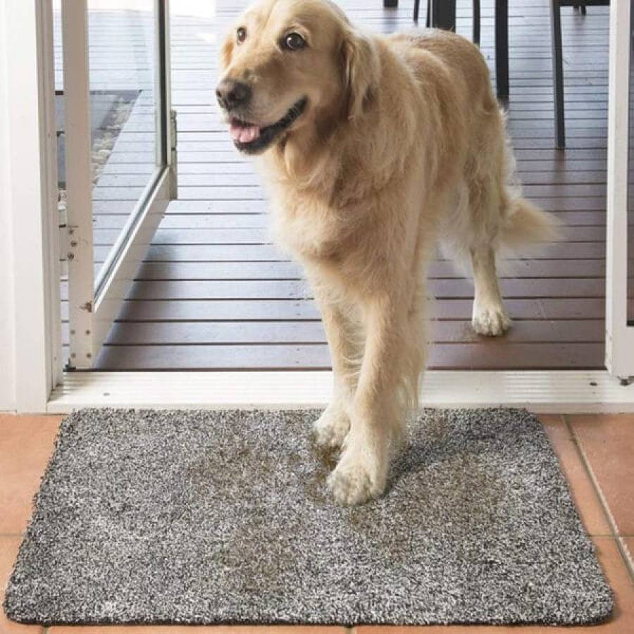 Covoras Absorbant, KlaussTech, Pentru Intrare, 55% Bumbac , 45% Microfibre, Gri