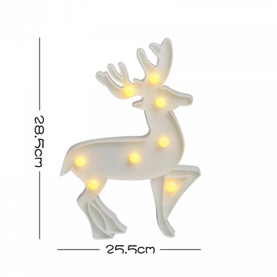 Decor pentru Masa, LED, Plastic, 8 Surse de Iluminat, Alimentare cu Baterii, Alb