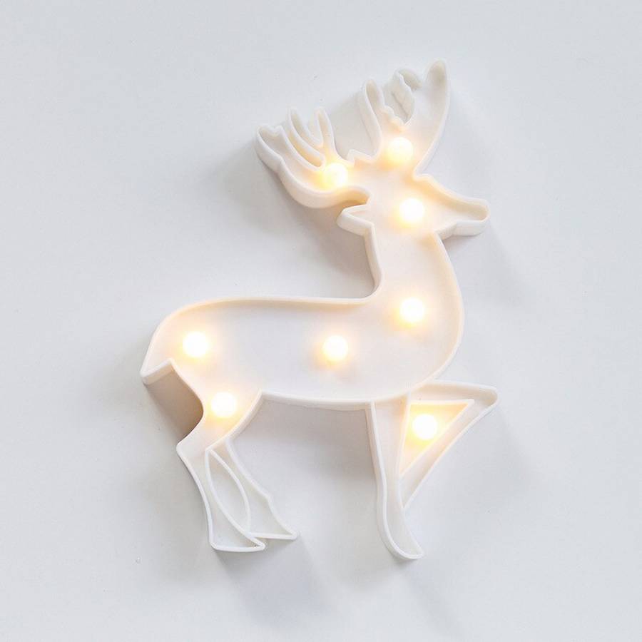 Decor pentru Masa, LED, Plastic, 8 Surse de Iluminat, Alimentare cu Baterii, Alb