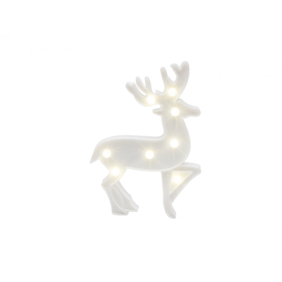 Decor pentru Masa, LED, Plastic, 8 Surse de Iluminat, Alimentare cu Baterii, Alb