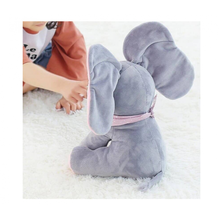 Jucarie Elefant, KlaussTech, Jucarie Interactiva, Muzicala, Destinata Copiilor, Gri/Roz