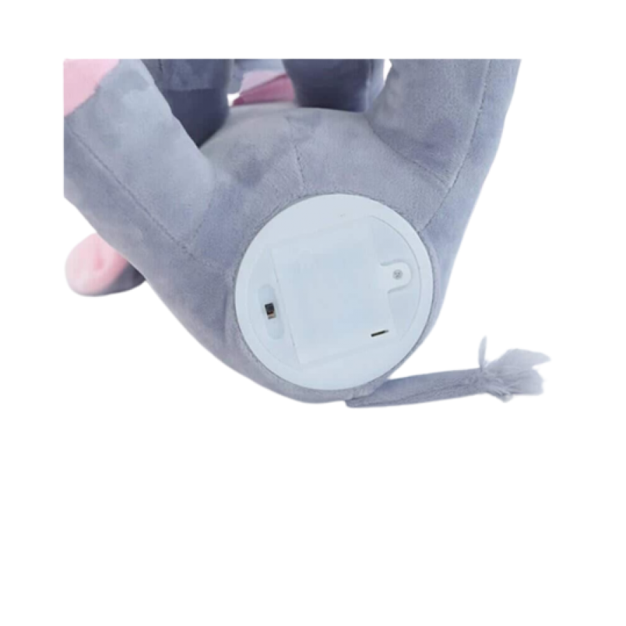 Jucarie Elefant, KlaussTech, Jucarie Interactiva, Muzicala, Destinata Copiilor, Gri/Roz