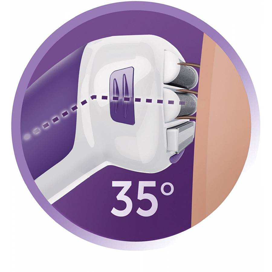 Epilator Corporal, Reincarcabil, Ergonomic, Accesorii Inlcluse, Alb/Mov