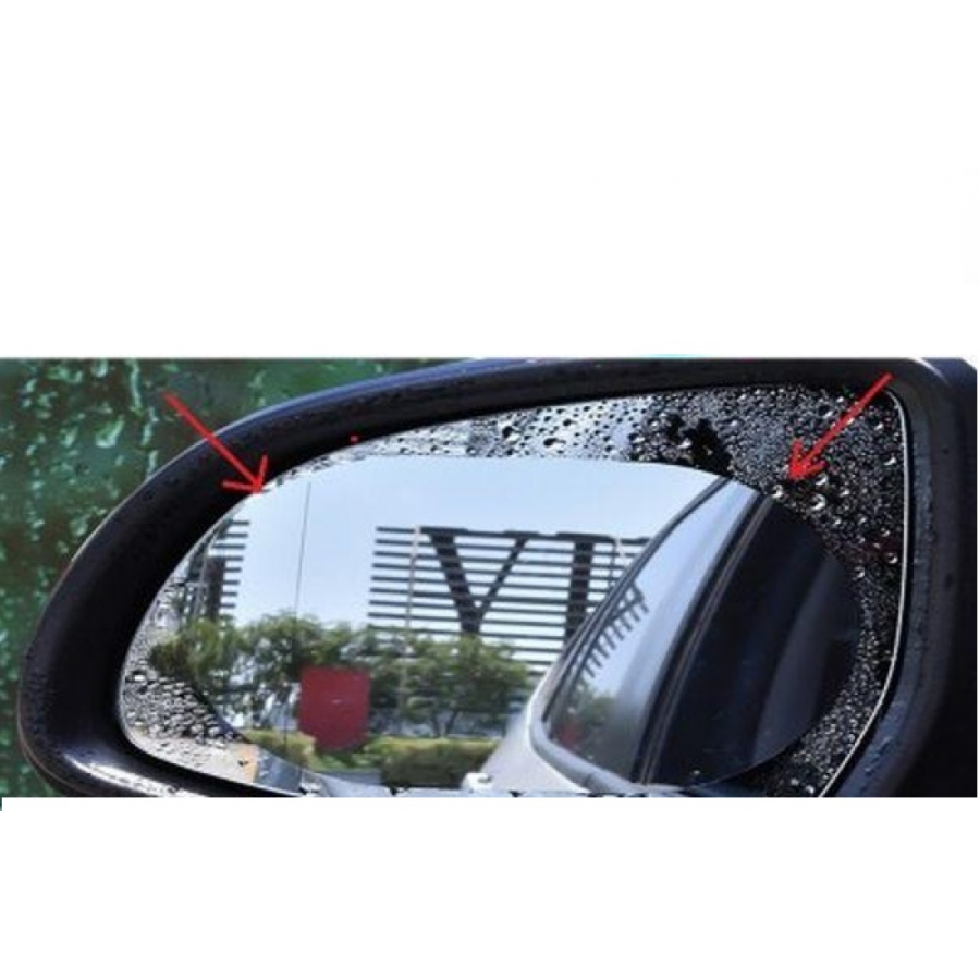 Set de 2 Folii auto pentru Oglinzi, KlaussTech,  Protectie, Anti Aburire, Hidrofuga, Albastru