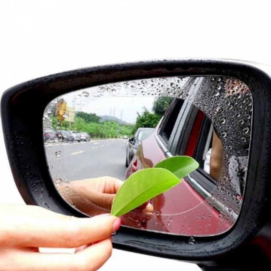 Set de 2 Folii auto pentru Oglinzi, KlaussTech,  Protectie, Anti Aburire, Hidrofuga, Albastru