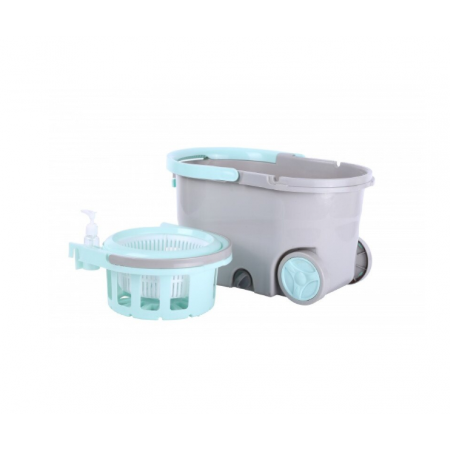 Galeata Cu Mop Rotativ Cu Dubla Stoarcere Si 2 Rezerve,roti,dop Scurgere,rezervor Detergent, Albastru