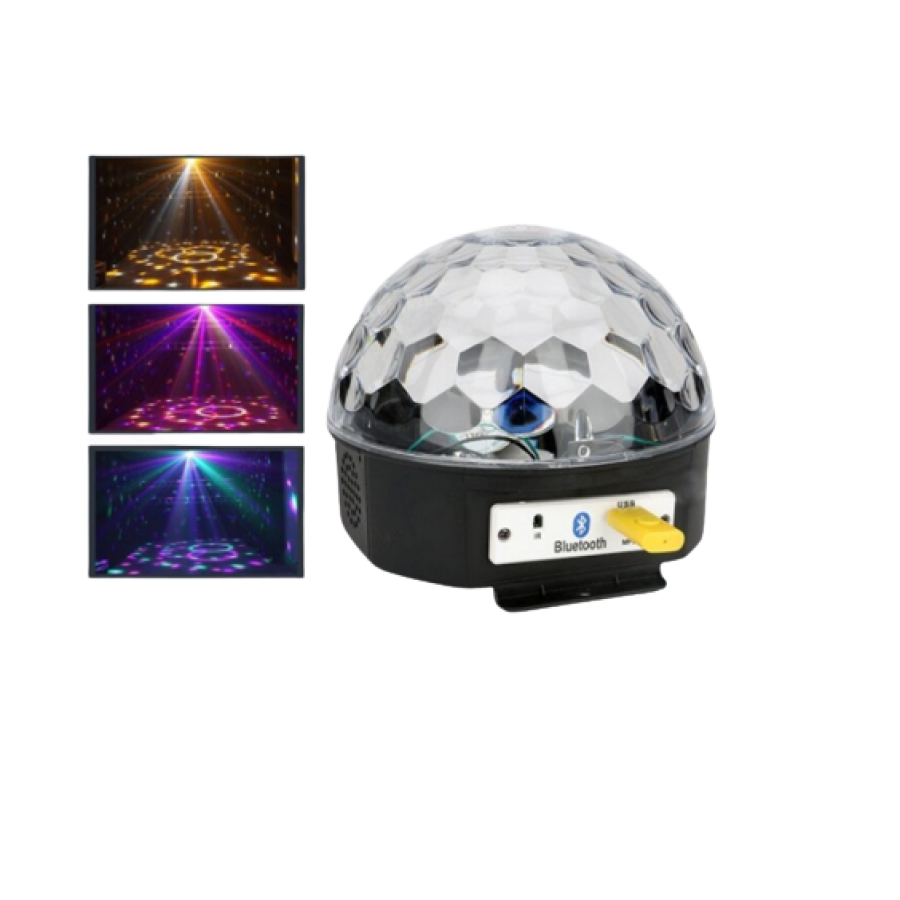 Glob Disco, Klausstech, Led, Joc De Lumini, Destinat Petrecerilor, Stick USB, Telecomanda, Negru