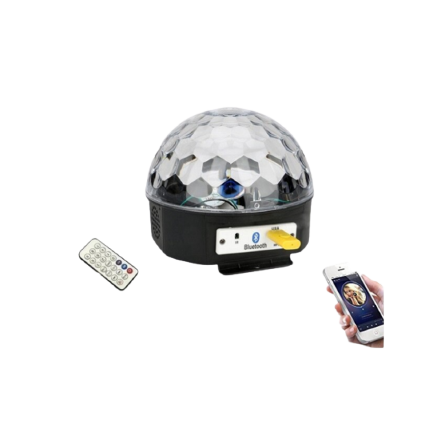 Glob Disco, Klausstech, Led, Joc De Lumini, Destinat Petrecerilor, Stick USB, Telecomanda, Negru