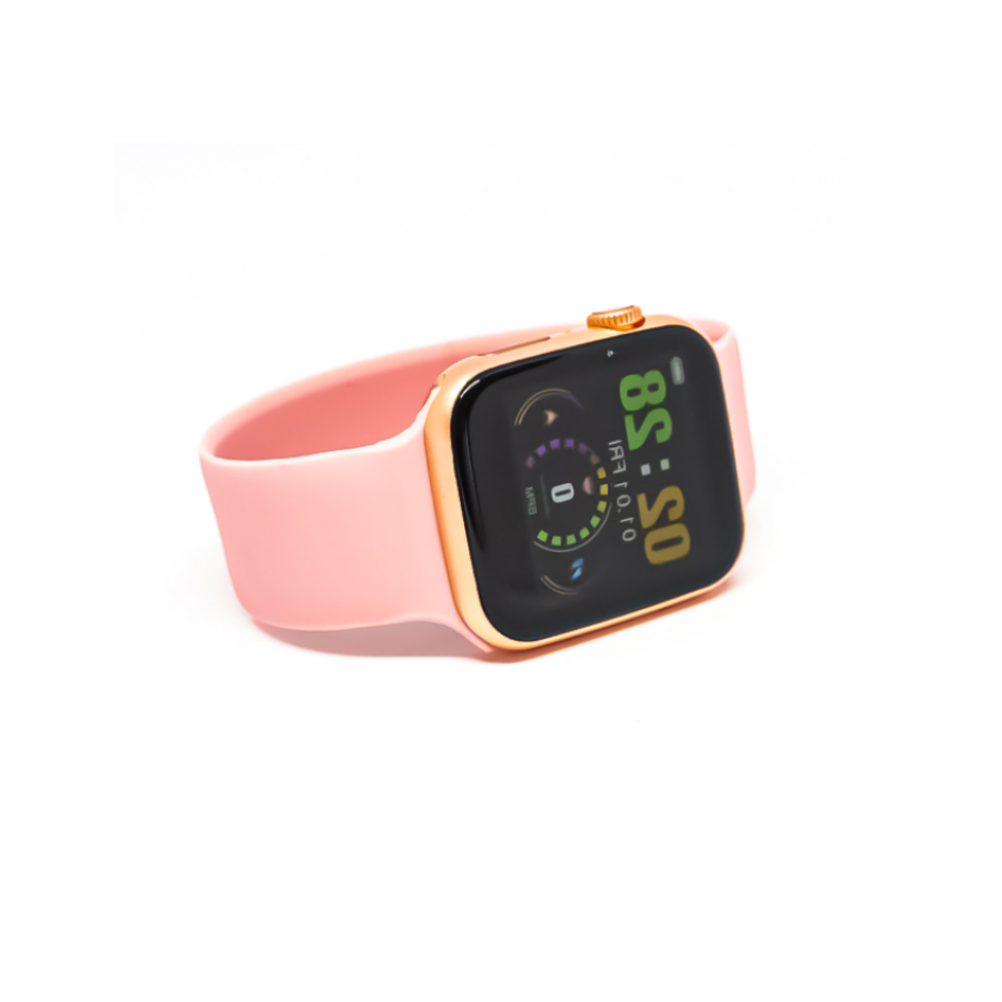 Smartwatch, Monitorizeaza Functiile Cardiace, Conectare la Telefon, Aplicatie Destinata Ceasului, Multiple Functii, Rose