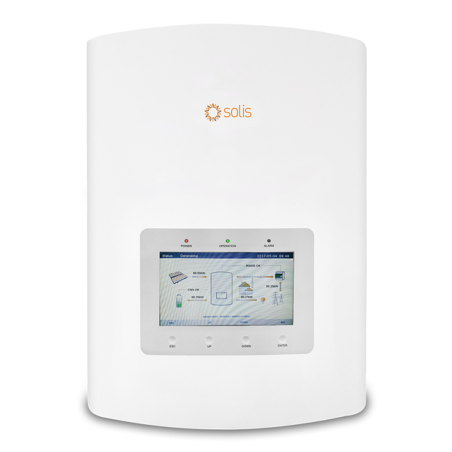 Invertor Fotovoltaic, Hibrid, 6 kW, 27.2 A / 26.1 A, Display, Alb