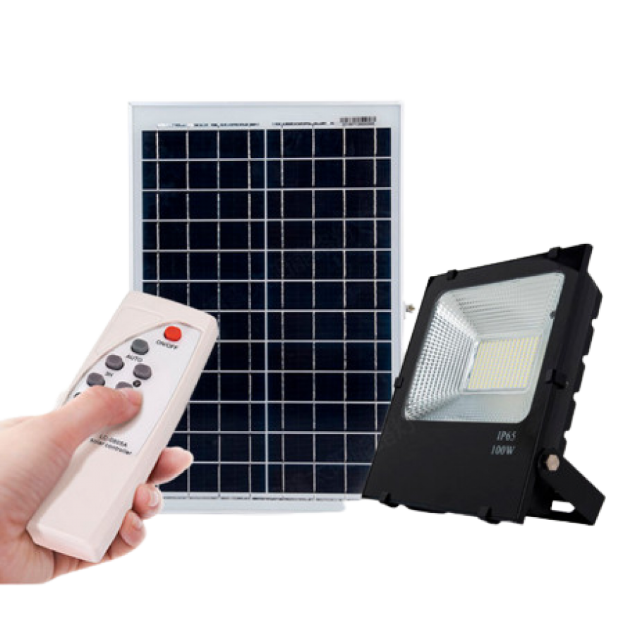 Proiector Solar KlaussTech, Putere 40W, Panou Solar Inclus, Usor de Instalat, Modern, Usor de Folosit, 4000 Lumeni, Negru