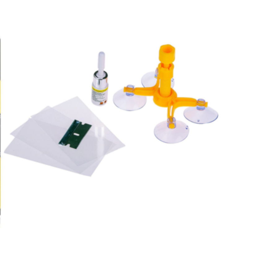 Kit Reparatie Parbriz, KlaussTech, Accesorii Incluse, Usor de Folosit, Gri