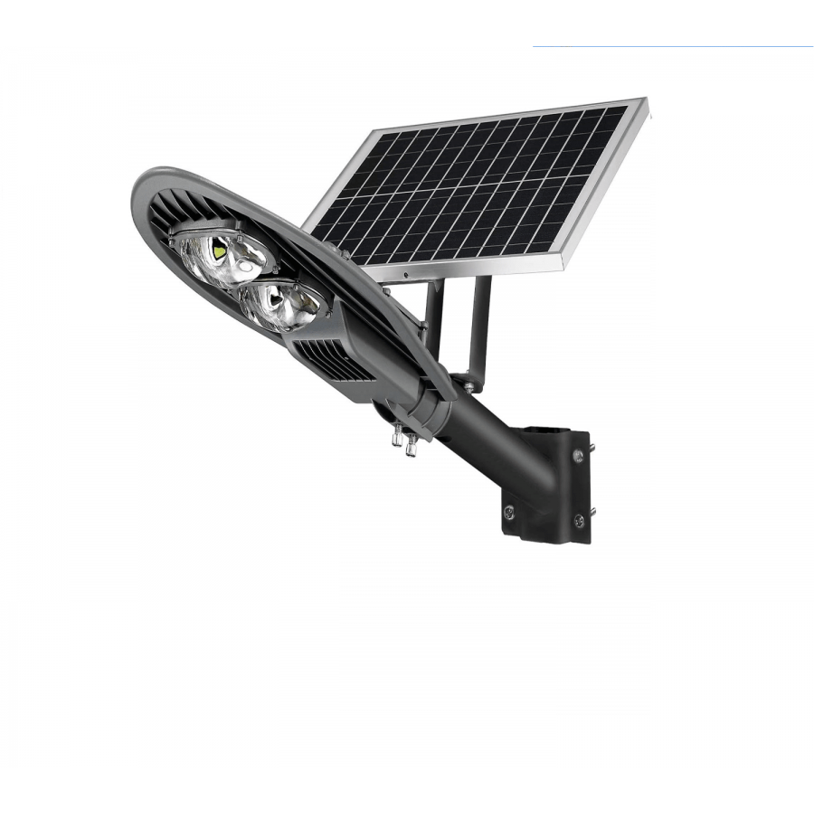 Lampa Solara Stradala, Incarcare Solara, Putere 80W, Telecomanda, Negru