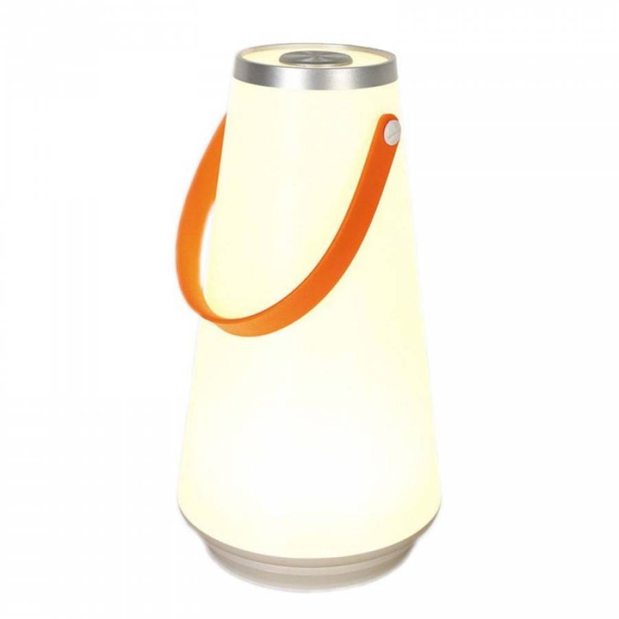 Lampa de Veghe, Design Conic, Material Plastic, Greutate Redusa, Maner din Silicon, Argintiu/Portocaliu