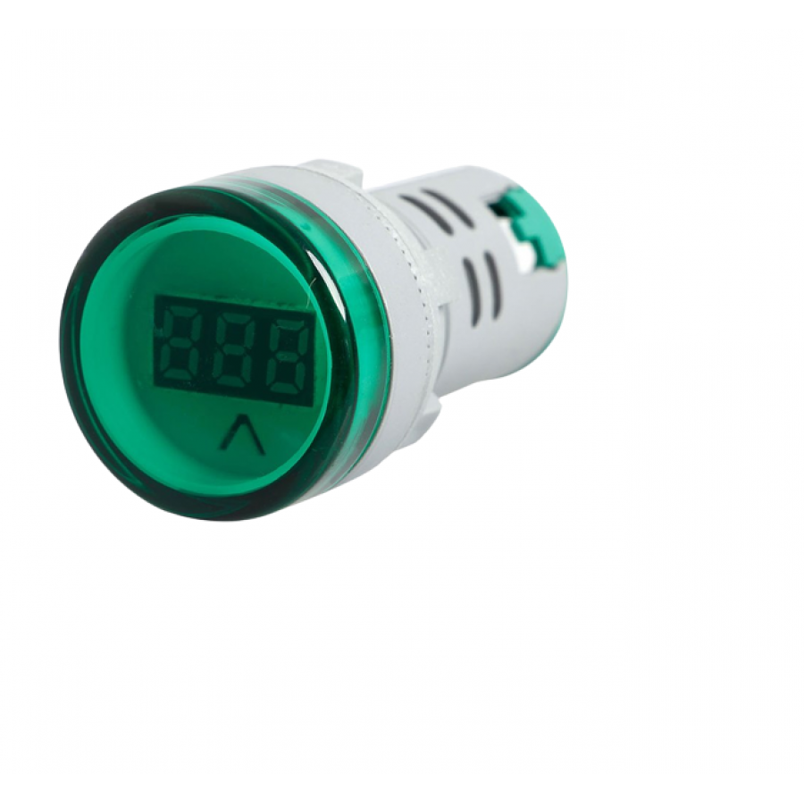 Lampa Semnalizare, KlaussTech, Voltmetru Digital Inclus, 230V, LED Indicator, Verde