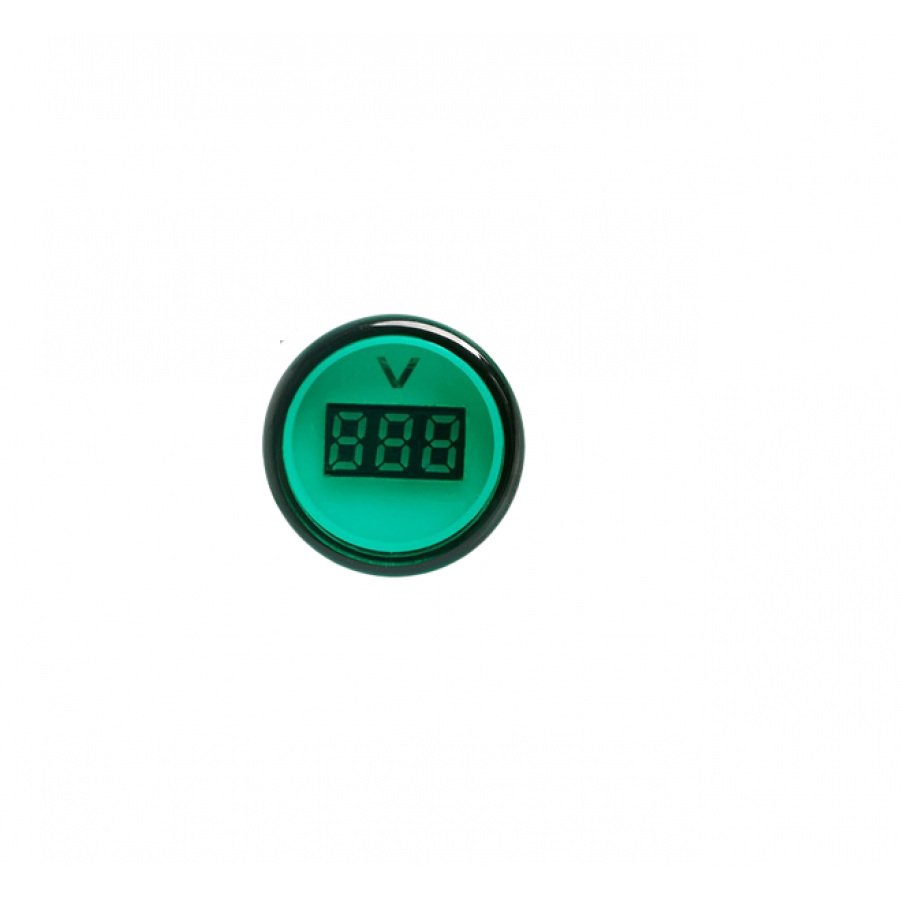 Lampa Semnalizare, KlaussTech, Voltmetru Digital Inclus, 230V, LED Indicator, Verde