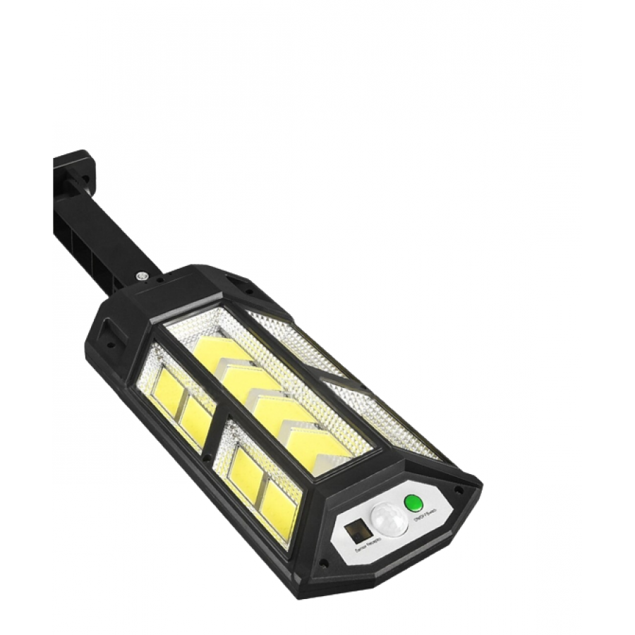 Lampa Solara KlaussTech, De Exterior, Telecomanda, 259 LED-uri, Lumina Alba, Negru