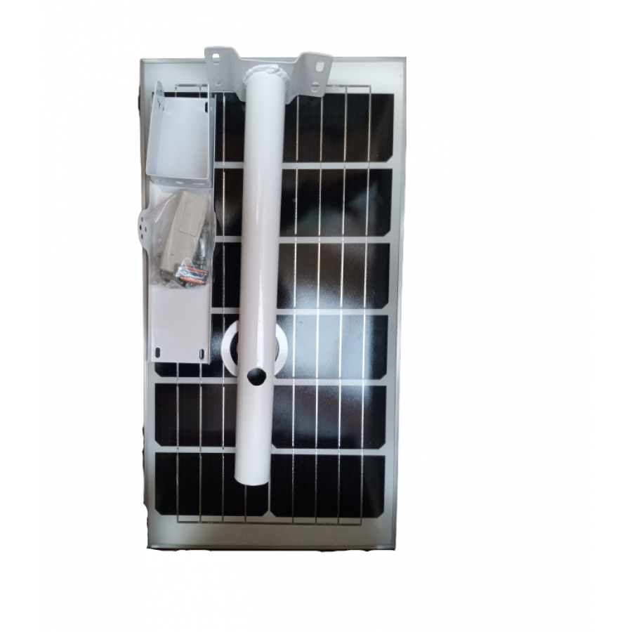 Lampa Solara Stradala, KlaussTech, Putere 500W, Suport Inclus, Panou Solar, Telecomanda, IP66, Negru