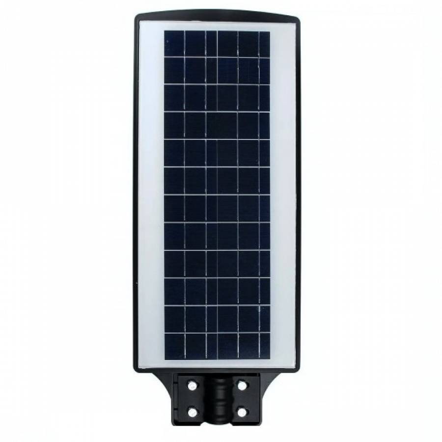 Lampa Solara Stradala, KlaussTech, Senzor de Lumina, Putere 500W, Telecomanda, Negru