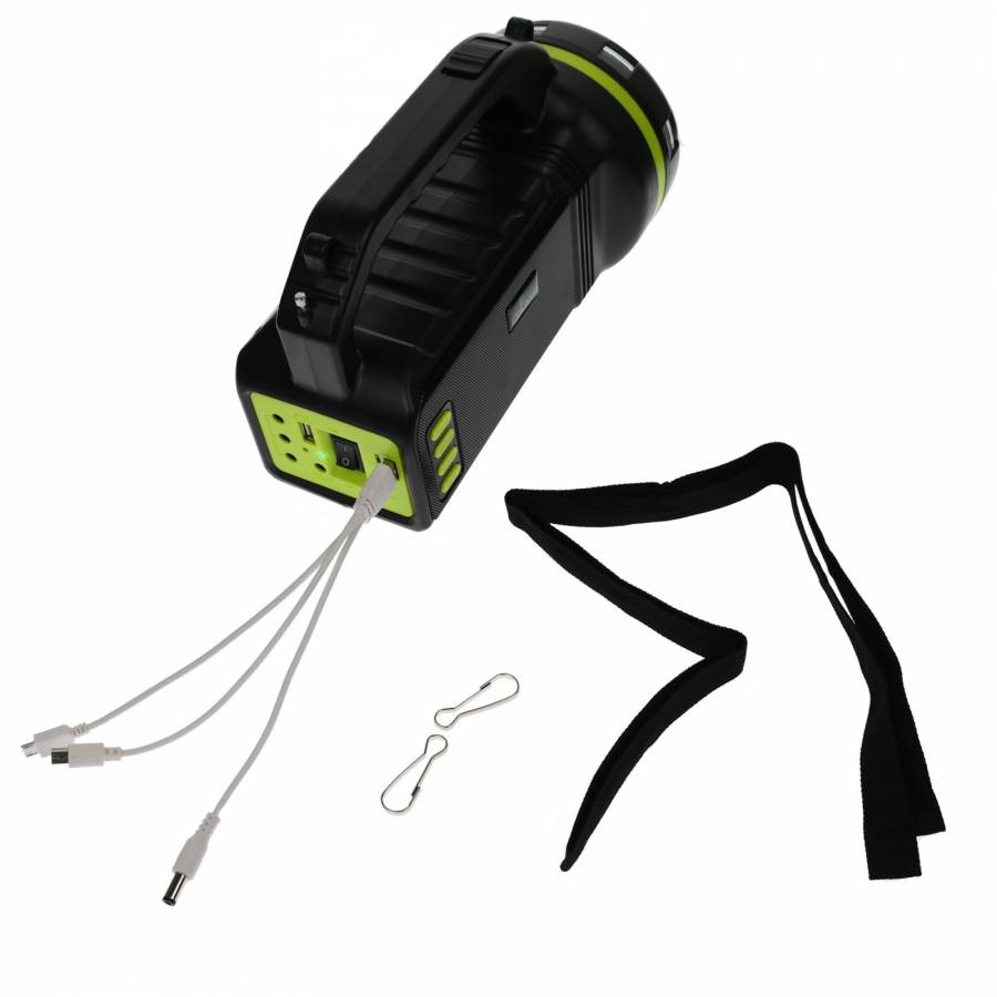 Lanterna Klausstech cu Boxa, Radio, USB, TF Card, Multifunctionala, Waterproof, Negru