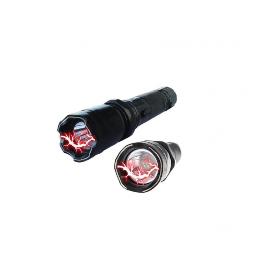 Lanterna cu Electrosoc KlaussTech, 8000 kW, Accesorii Incluse, Material Rezistent, Zgomot Ridicat, Negru