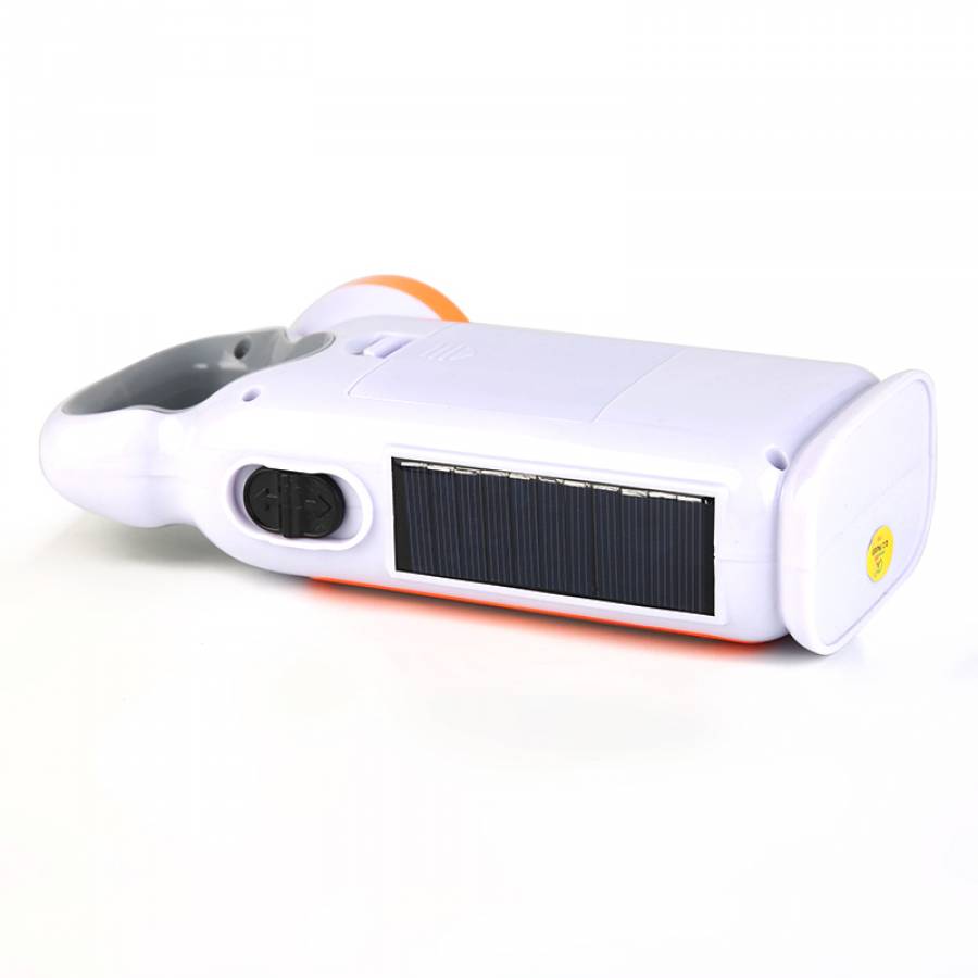 Lanterna Portabila, KlaussTech, Iluminare Frontala si Laterala, Functionare cu Baterii, Alb/Portocaliu