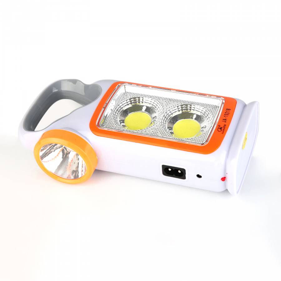 Lanterna Portabila, KlaussTech, Iluminare Frontala si Laterala, Functionare cu Baterii, Alb/Portocaliu